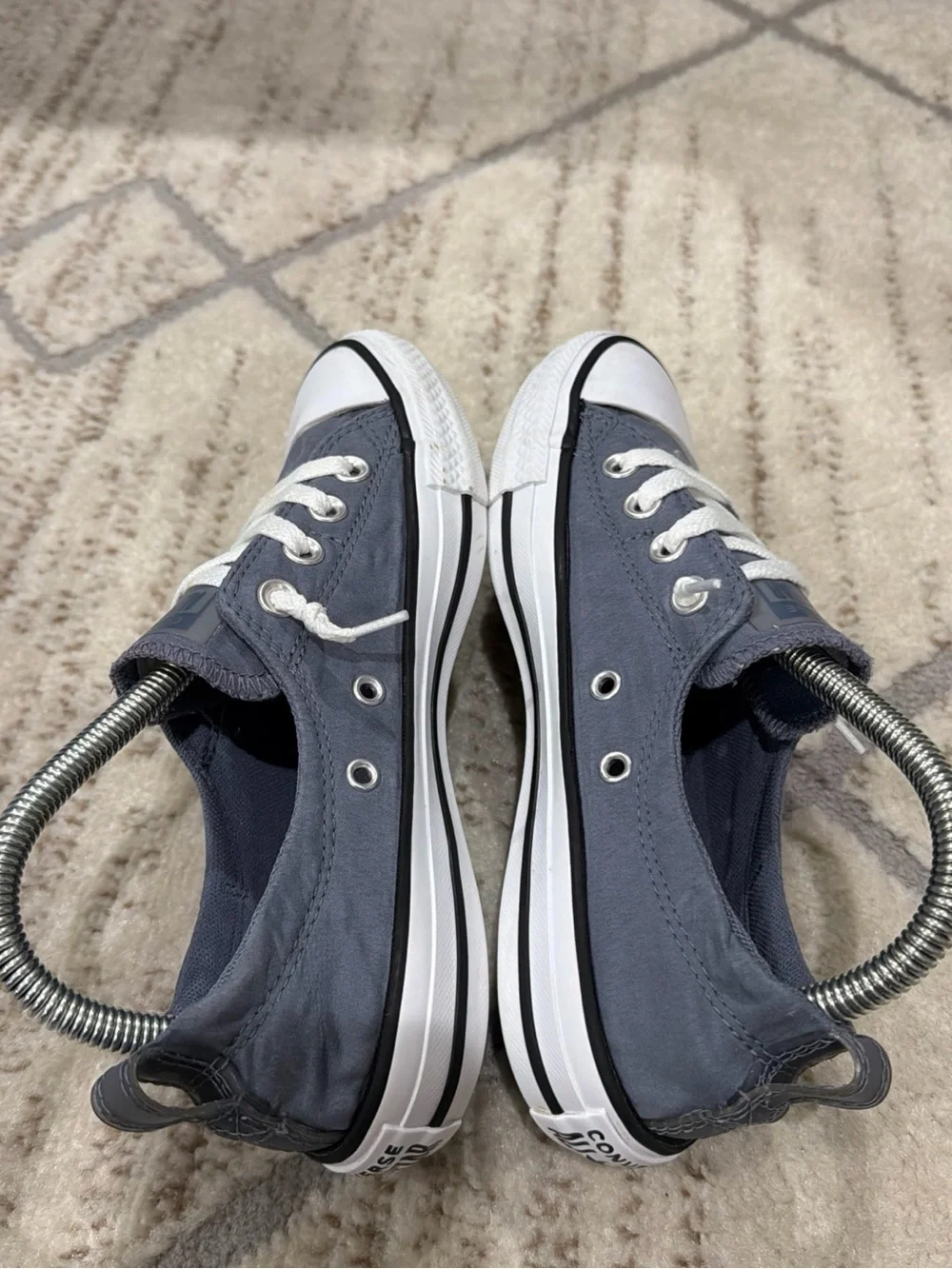Converse Chuck Taylor All Star Shoreline Gray Slip On Sneakers 570485F Womens 7